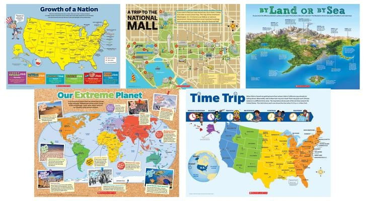 Map Skills Poster Set by Scholastic