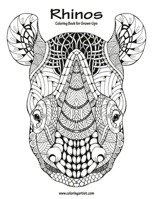 Rhinos Coloring Book for Grown-Ups 1 by Snels, Nick