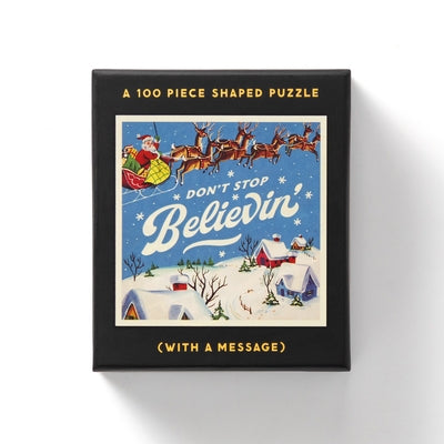 Don't Stop Believin' 100 Piece Mini Shaped Puzzle by Galison