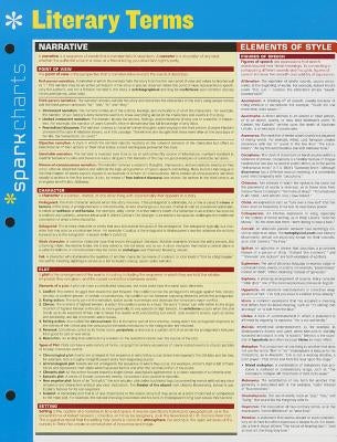 Literary Terms Sparkcharts: Volume 35 by Sparknotes