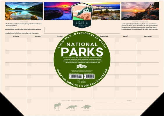 National Park Undated 17 X 12 Small Monthly Deskpad by Willow Creek Press