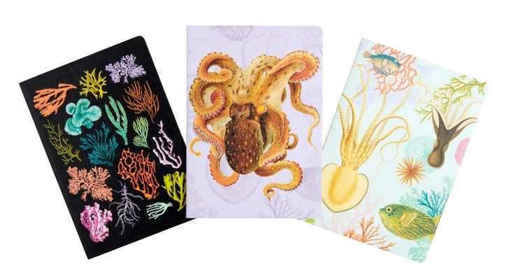 Art of Nature: Under the Sea Sewn Notebook Collection (Set of 3): (Cute Stationery Gift, Gift for Girls, Notebooks) by Insights