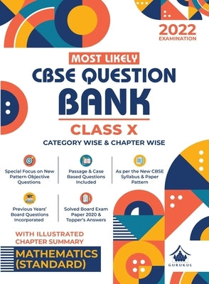 Most Likely Question Bank - Mathematics (Standard): CBSE Class 10 for 2022 Examination by Gurukul