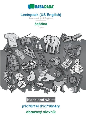 BABADADA black-and-white, Leetspeak (US English) - &#269;estina, p1c70r14l d1c710n4ry - obrazový slovník: Leetspeak (US English) - Czech, visual dicti by Babadada Gmbh