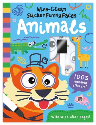 Wipe-Clean Sticker Funny Faces Animals by Abbott, Rob