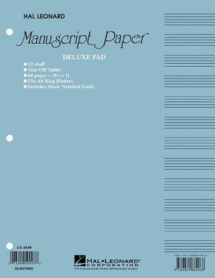 Manuscript Paper (Deluxe Pad)(Blue Cover) by Hal Leonard Corp