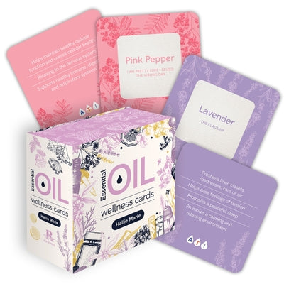 Essential Oil Wellness Cards: Wellness Advocate Edition (61 Full-Color Cards with Ring Hold) by Marie, Hallie