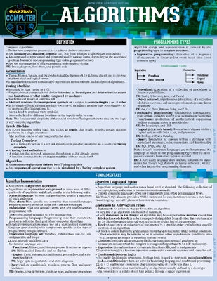 Algorithms: A Quickstudy Laminated Reference Guide by Ahmadi, Babak