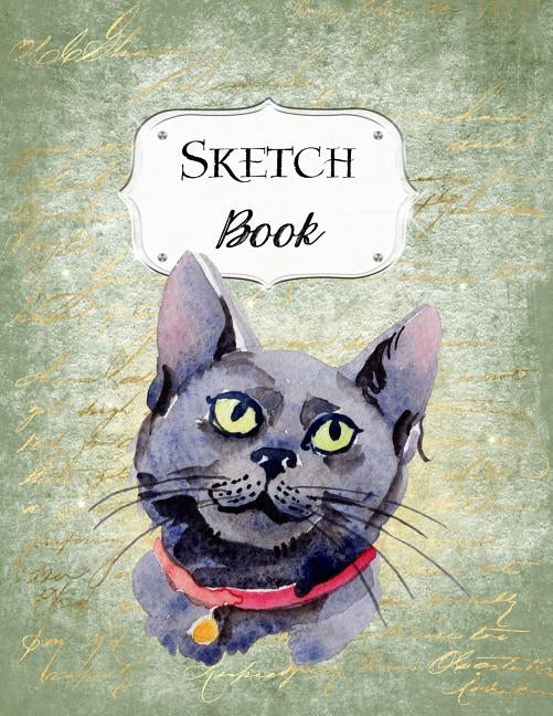 Sketch Book: Cat Sketchbook Scetchpad for Drawing or Doodling Notebook Pad for Creative Artists #2 Green by Doodles, Jazzy