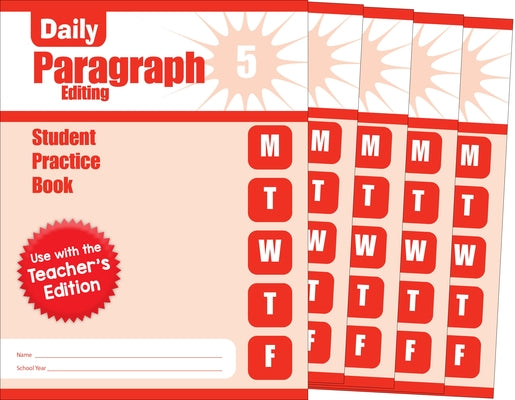 Daily Paragraph Editing, Grade 5 Student Edition Workbook (5-Pack) by Evan-Moor Educational Publishers