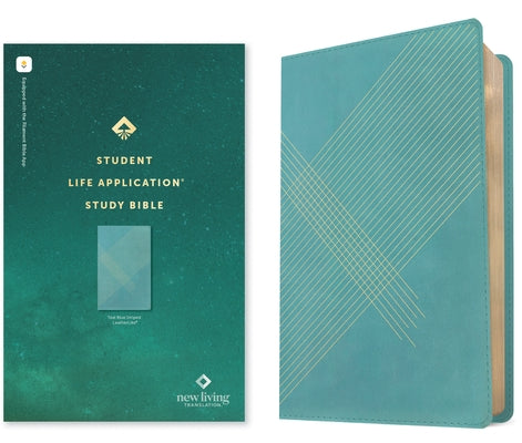 NLT Student Life Application Study Bible, Filament Enabled Edition (Red Letter, Leatherlike, Teal Blue Striped) by Tyndale