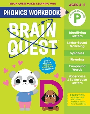 Brain Quest Phonics Workbook: Pre-Kindergarten: Volume 1 by Workman Publishing