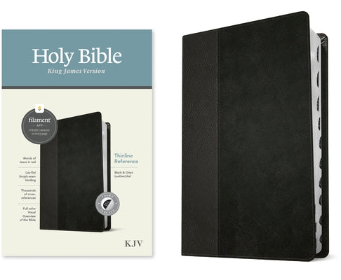 KJV Thinline Reference Bible, Filament Enabled Edition (Red Letter, Leatherlike, Black/Onyx, Indexed) by Tyndale