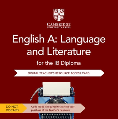 English A: Language and Literature for the IB Diploma Digital Teacher's Resource Access Card by McIntyre, David