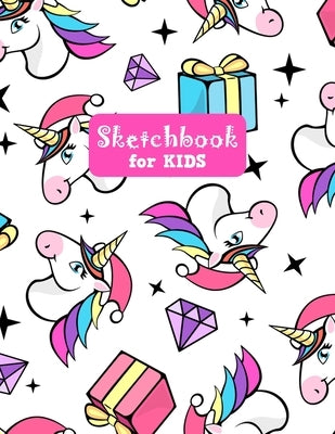 Sketchbook for Kids: Pretty Unicorn Large Sketch Book for Drawing, Writing, Painting, Sketching, Doodling and Activity Book- Birthday and C by Crafts Press, Francine