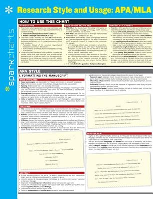 Research Style & Usage: Apa/MLA Sparkcharts: Volume 59 by Sparknotes