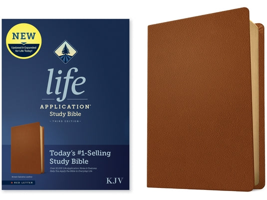 KJV Life Application Study Bible, Third Edition (Red Letter, Genuine Leather, Brown) by Tyndale