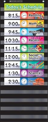 Daily Schedule (Black) Pocket Chart by Scholastic