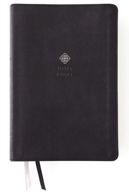 Niv, Men's Devotional Bible, Large Print, Leathersoft, Black, Comfort Print by Zondervan