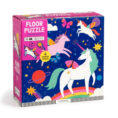 Unicorn Magic 25 Piece Floor Puzzle with Shaped Pieces by Mudpuppy