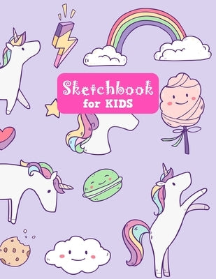 Sketchbook for Kids: Pretty Unicorn Large Sketch Book for Drawing, Writing, Painting, Sketching, Doodling and Activity Book- Birthday and C by Crafts Press, Francine