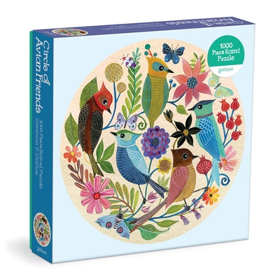 Circle of Avian Friends 1000 Piece Round Puzzle by Galison