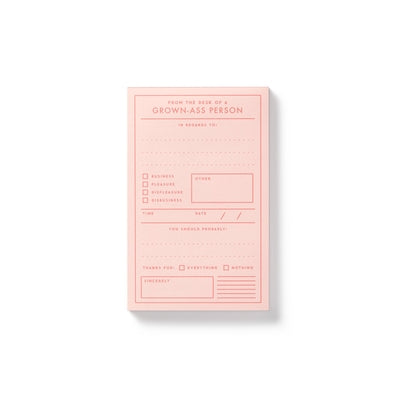 Grown-Ass Person Memo Pad by Brass Monkey