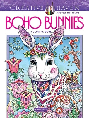 Creative Haven Boho Bunnies Coloring Book by Sarnat, Marjorie