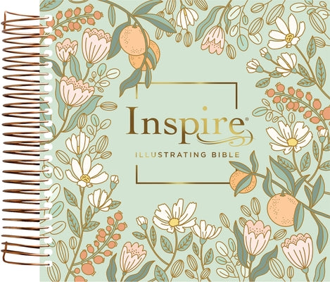 NLT Dayspring Inspire Illustrating Bible, Filament-Enabled Edition (Spiral Bound, Mint Floral Garden) by Dayspring