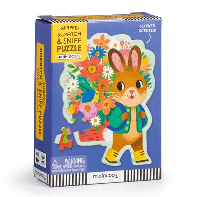 Bunny Bouquet 48 Piece Scratch & Sniff Shaped Mini Puzzle by Mudpuppy