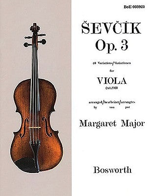 Sevcik for Viola, Opus 3: 40 Variations by Sevcik, Otakar