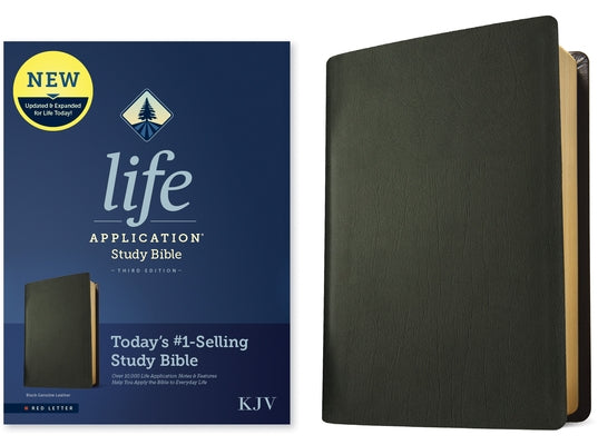 KJV Life Application Study Bible, Third Edition (Red Letter, Genuine Leather, Black) by Tyndale