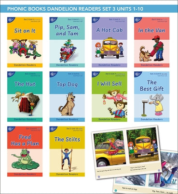 Phonic Books Dandelion Readers Set 3 Units 1-10 Sit on It (Alphabet Code Blending 4 and 5 Sound Words): Decodable Books for Beginner Readers Alphabet by Phonic Books