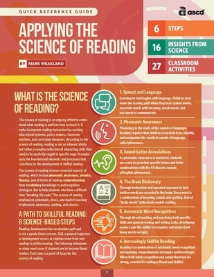 Applying the Science of Reading (Quick Reference Guide) by Weakland, Mark