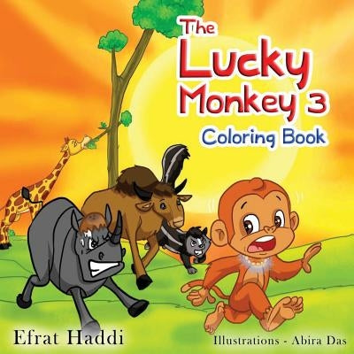 Children's books: " The Lucky Monkey 3 Coloring Book " by Haddi, Efrat