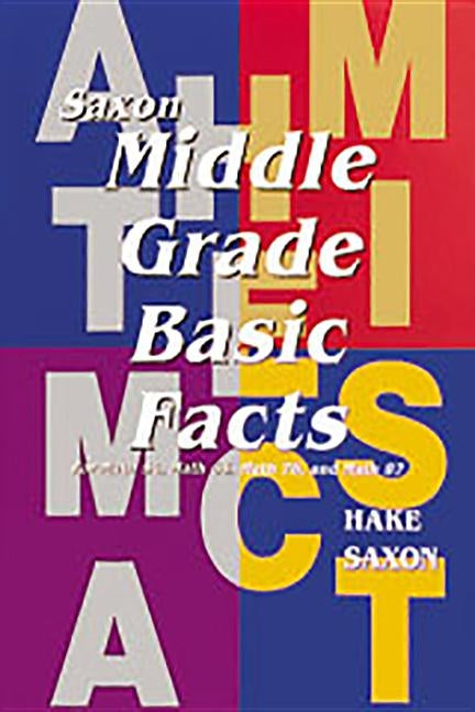 Saxon Basic Fact Cards Middle Grades by Various