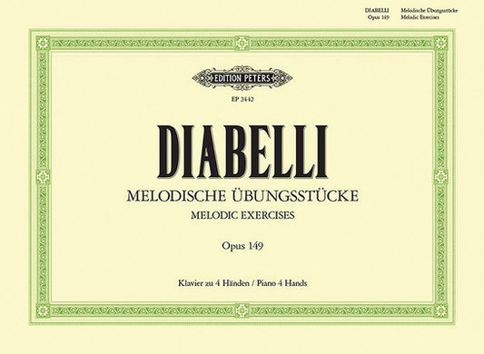 Melodious Exercises Op. 149 for Piano Duet: Primo Part Within 5-Note Range by Diabelli, Anton