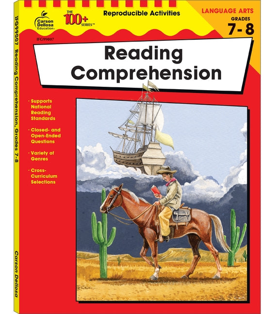 Reading Comprehension, Grades 7 - 8: Volume 22 by Carson Dellosa Education