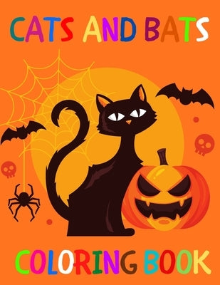 Cats and Bats Coloring Book: Kids Halloween Colouring Book With Cute Cats, Bats And More. Age 3+ by Books, Barnes