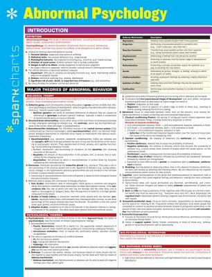 Abnormal Psychology Sparkcharts: Volume 1 by Sparknotes