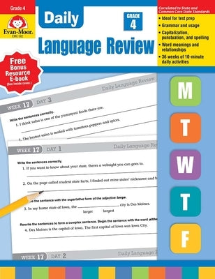 Daily Language Review, Grade 4 Teacher Edition by Evan-Moor Corporation