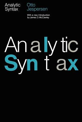 Analytic Syntax by Jespersen, Otto