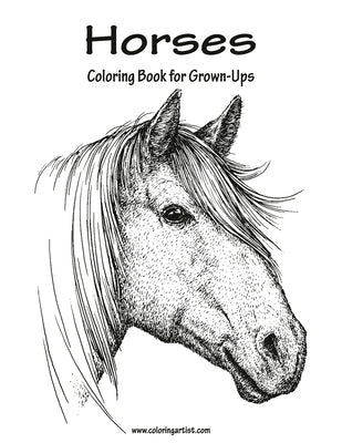 Horses Coloring Book for Grown-Ups 1 by Snels, Nick