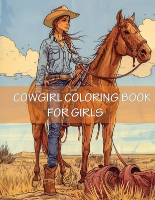 Cowgirl Coloring Book For Girls: 45 Beautiful Western Country Cow Images for Young Girls, Teens and Adults by James, Earl