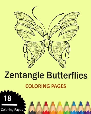 Zentangle Butterflies Coloring Pages by Bacon, Sandra