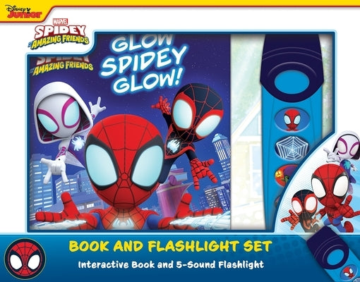 Disney Junior Marvel Spidey and His Amazing Friends: Glow Spidey Glow! Book and 5-Sound Flashlight Set [With Battery] by Pi Kids