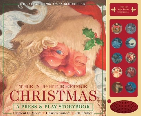 The Night Before Christmas Press and Play Storybook: The Classic Edition Hardcover Book Narrated by Jeff Bridges by Moore, Clement