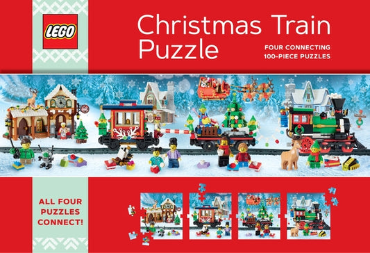 Lego Christmas Train Puzzle: Four Connecting 100-Piece Puzzles by Lego