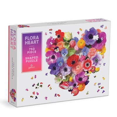 Flora Heart 750 Piece Shaped Puzzle by Galison