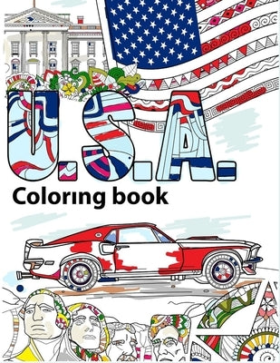 USA Coloring Book: Adult Colouring Fun, Stress Relief Relaxation and Escape by Publishing, Aryla